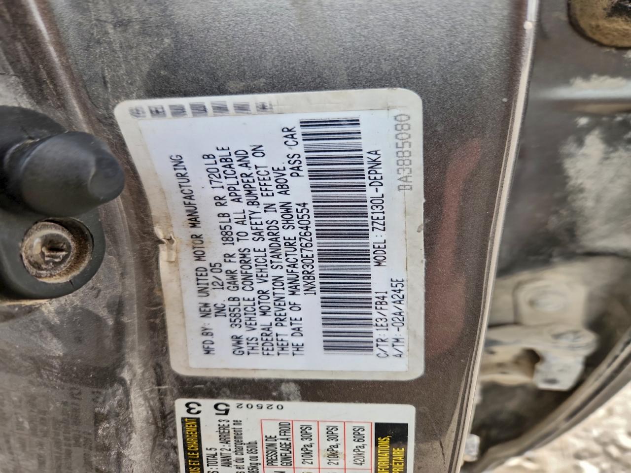 2006 TOYOTA COROLLA CE photo 12