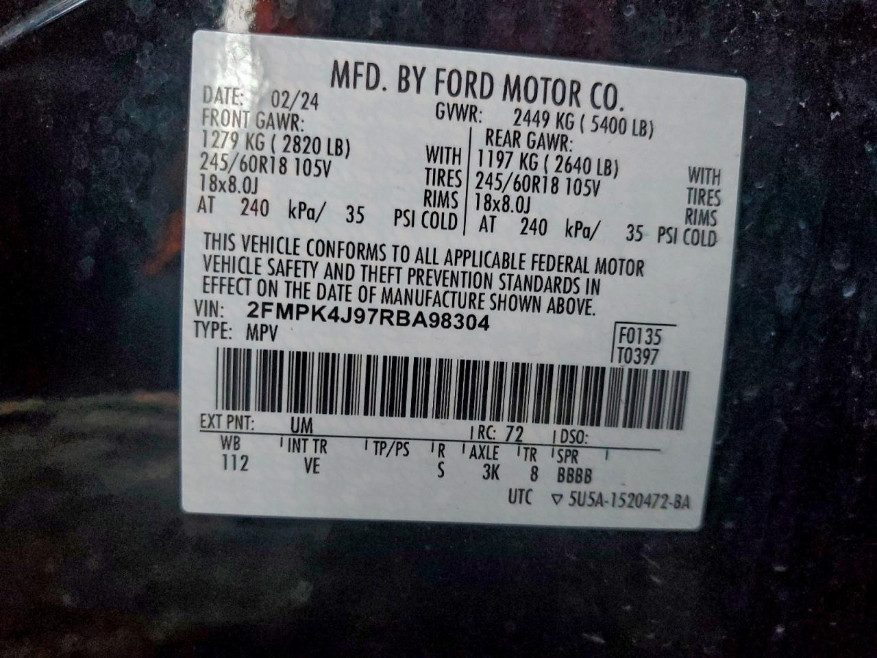 2024 FORD EDGE SEL photo 13