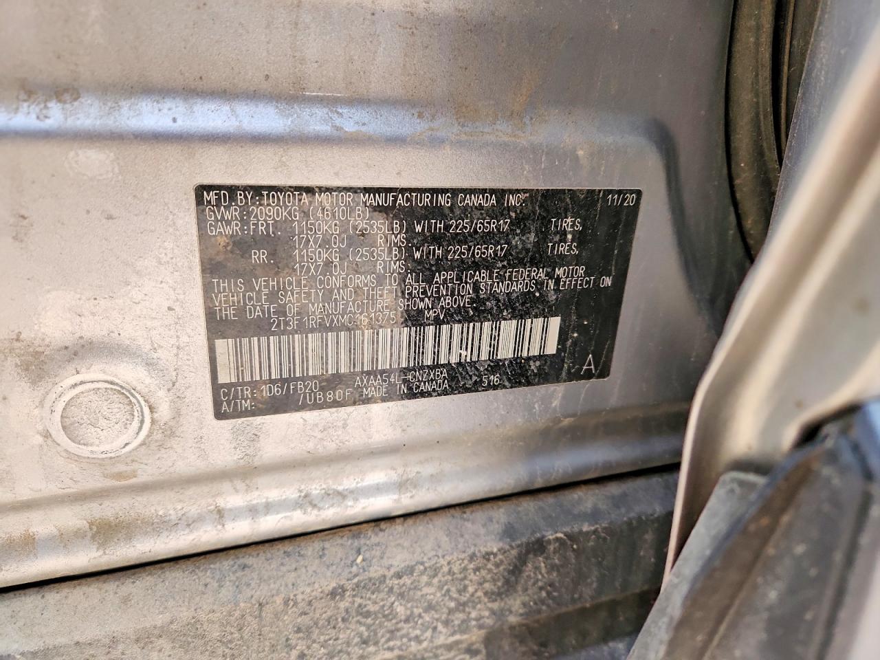2021 TOYOTA RAV4 LE photo 13
