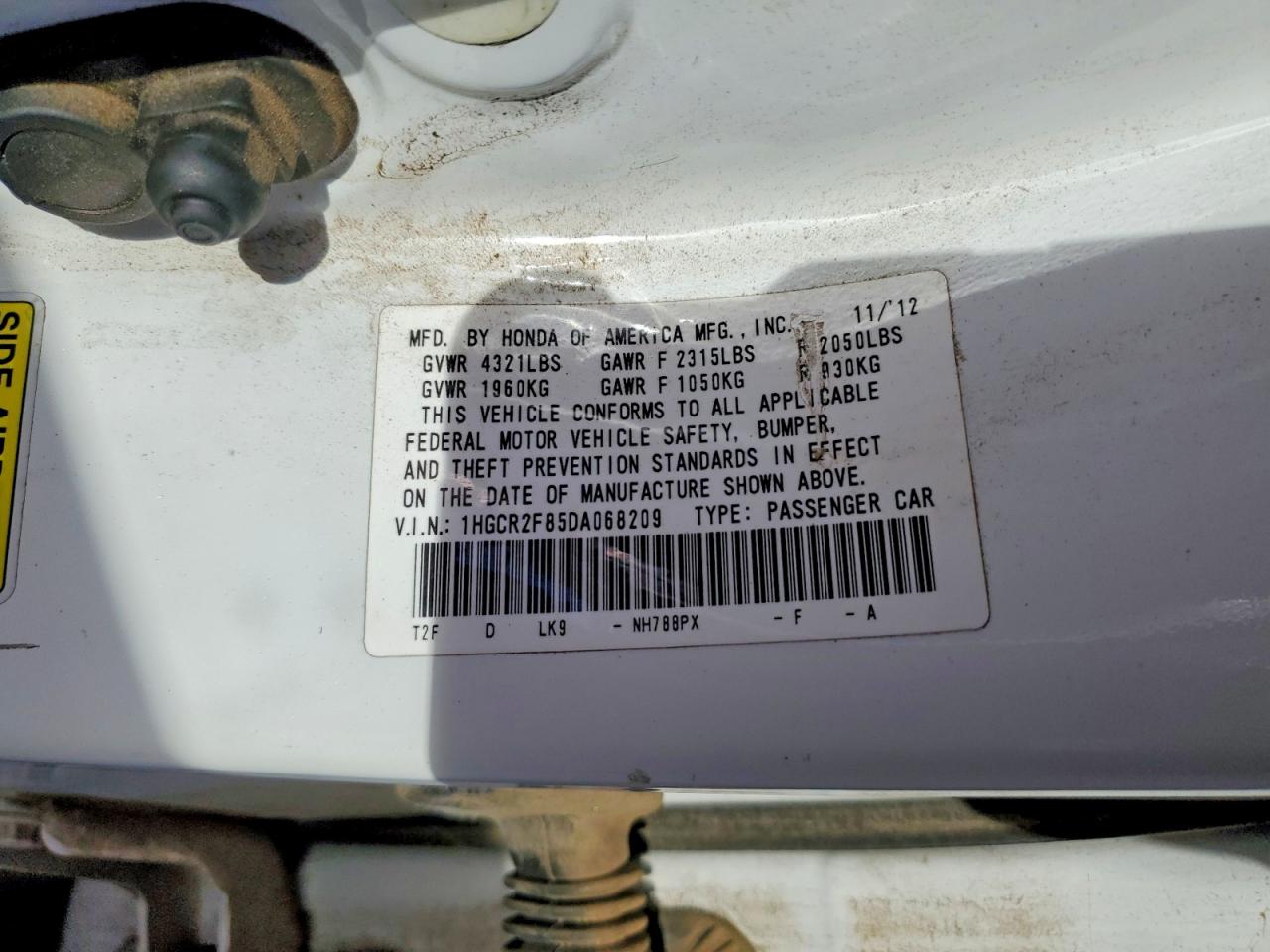 2013 HONDA ACCORD EXL photo 13