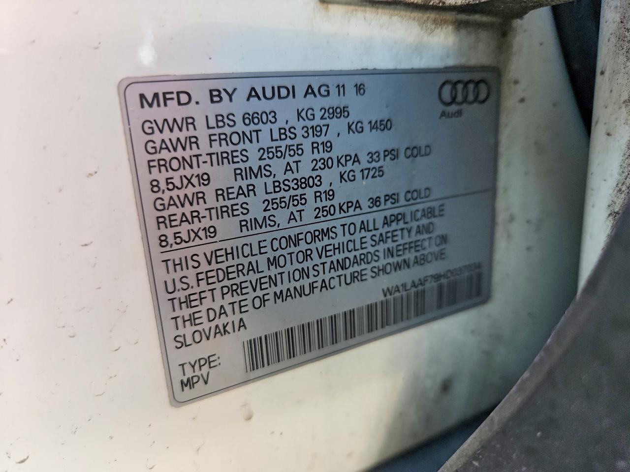 2017 AUDI Q7 PREMIUM PLUS photo 13
