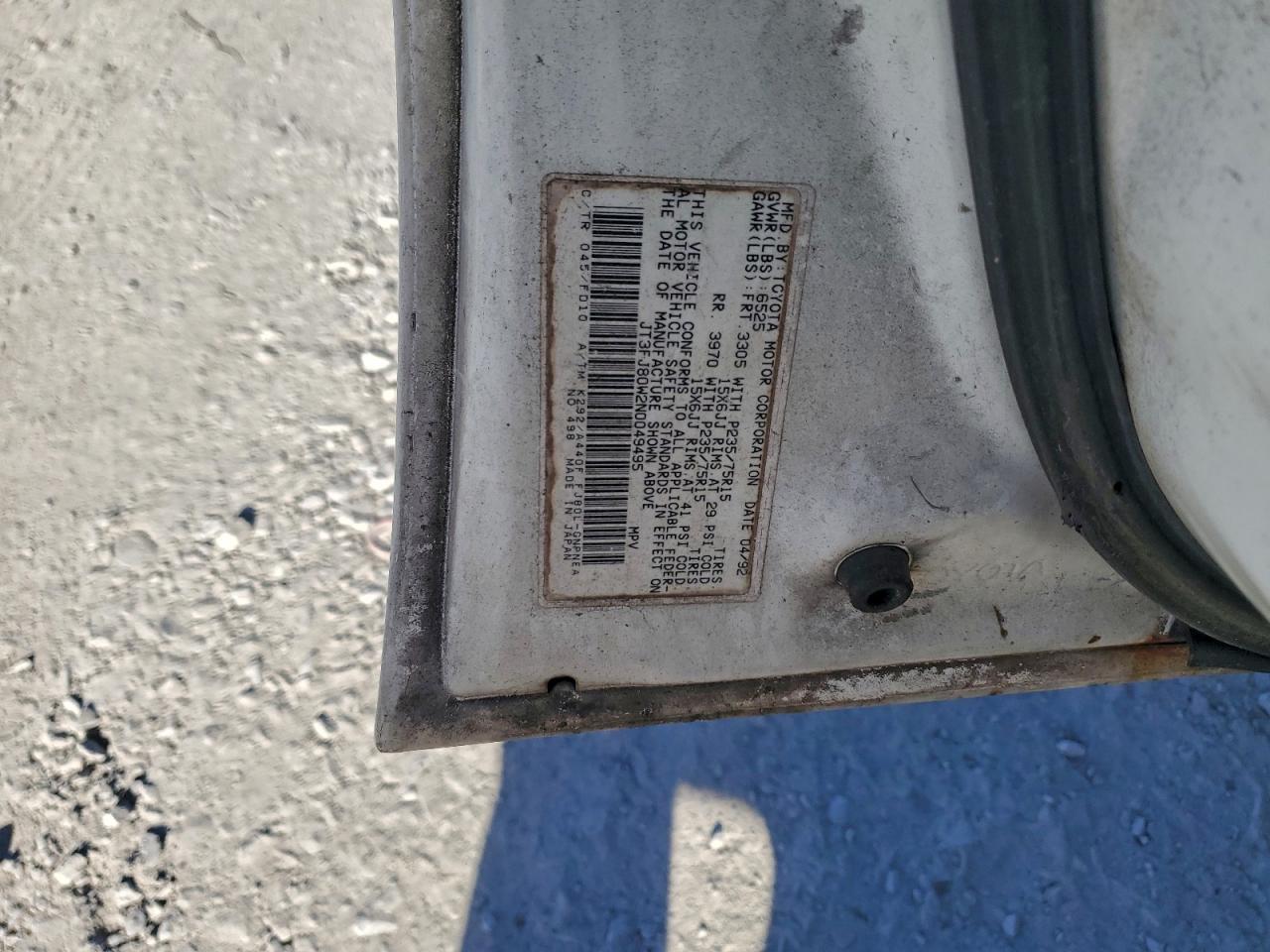 1992 TOYOTA LAND CRUISER FJ80 photo 13