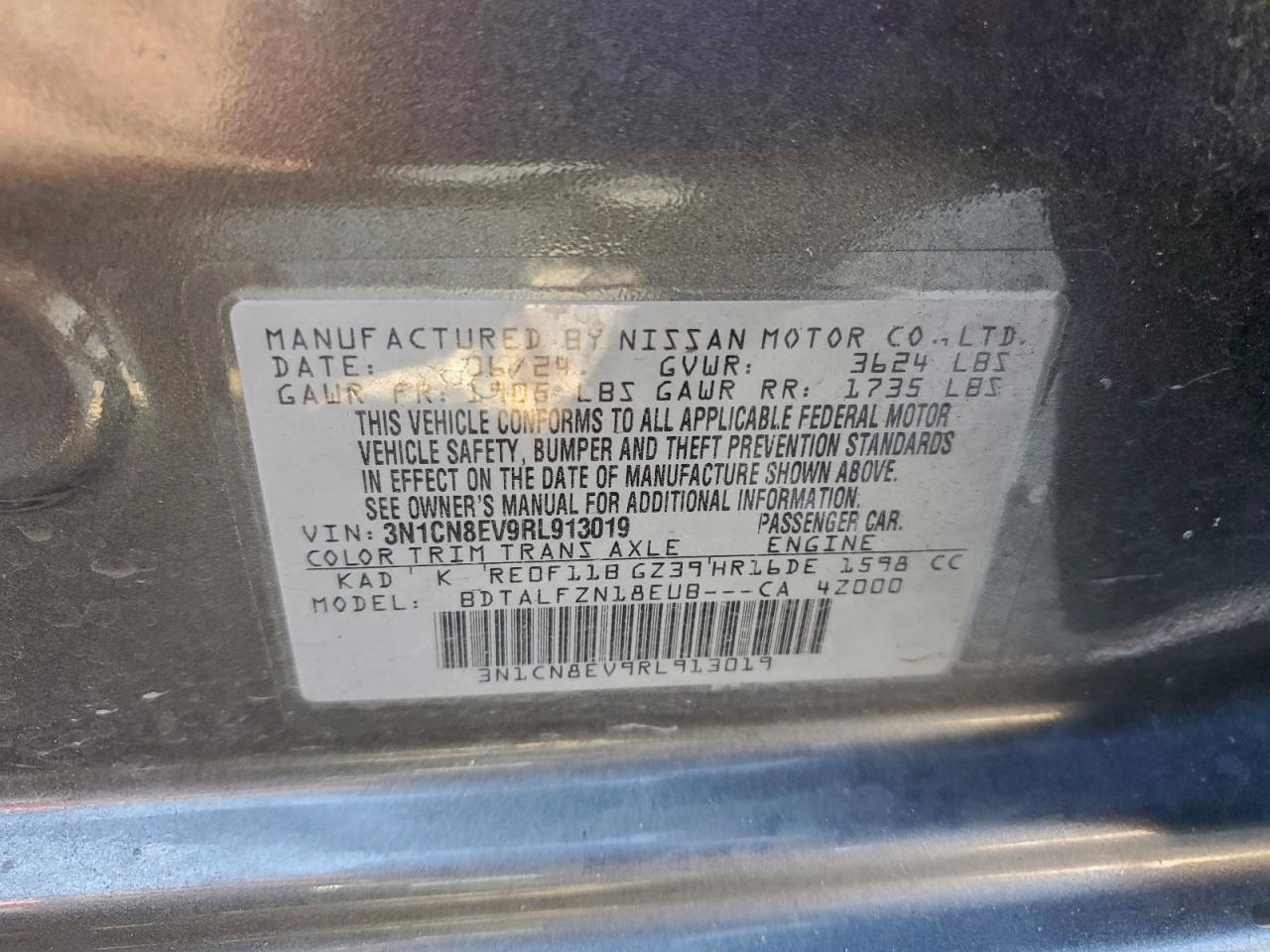 2024 NISSAN VERSA SV photo 12