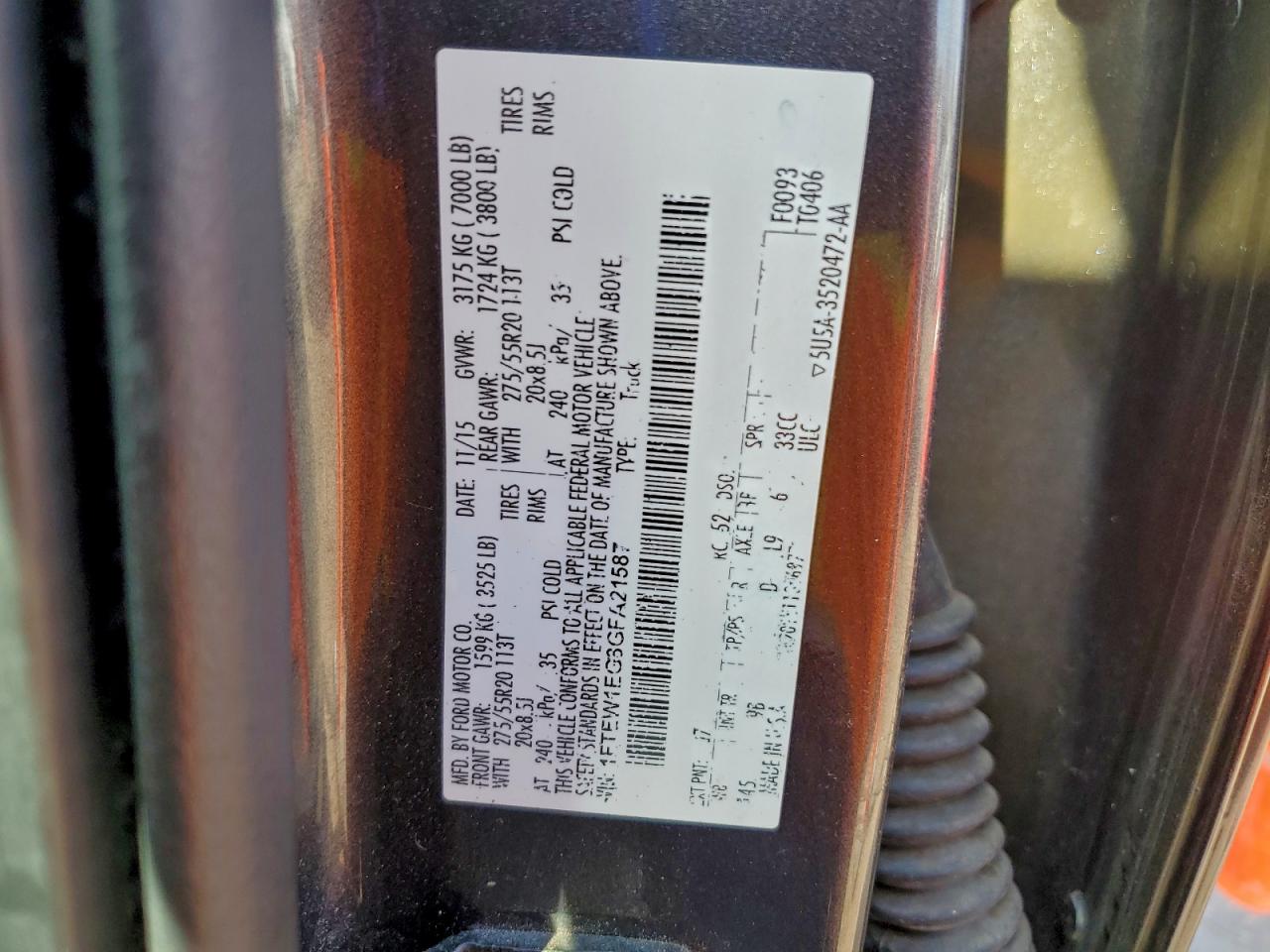 2016 FORD F150 SUPERCREW photo 12