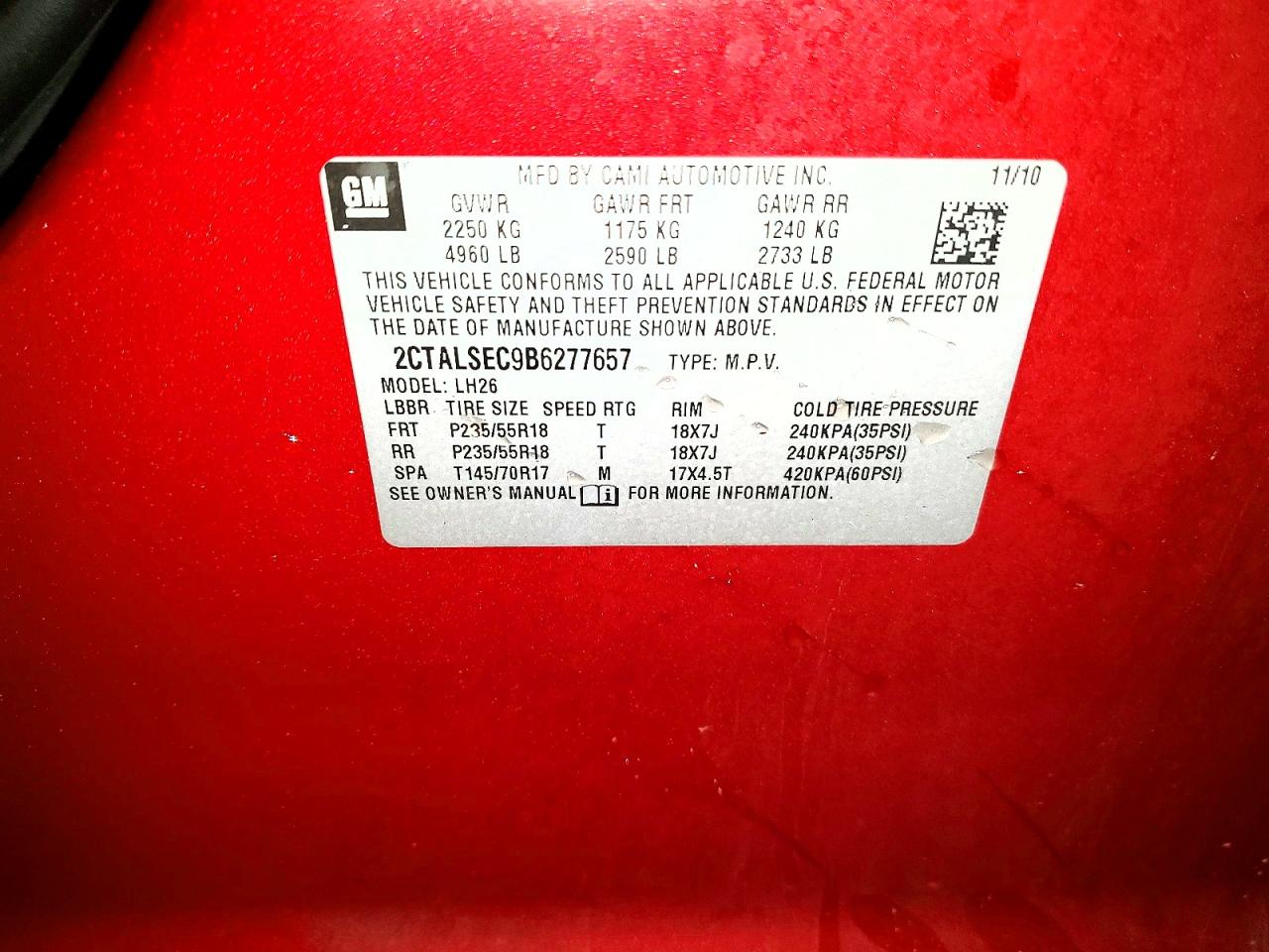 2011 GMC TERRAIN SLE photo 13