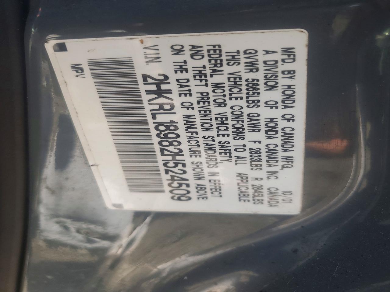 2002 HONDA ODYSSEY EXL photo 14