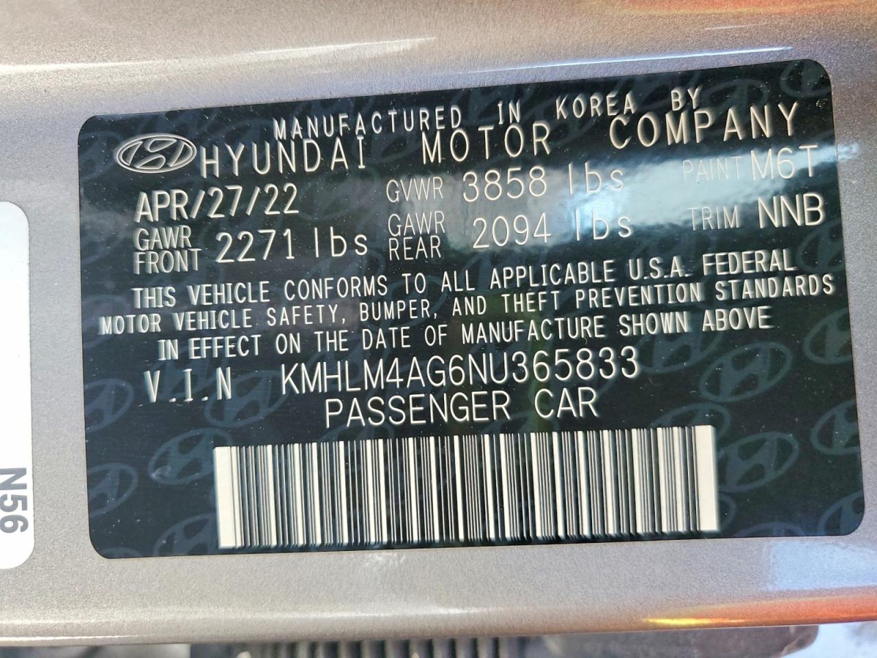 2022 HYUNDAI ELANTRA SEL photo 12