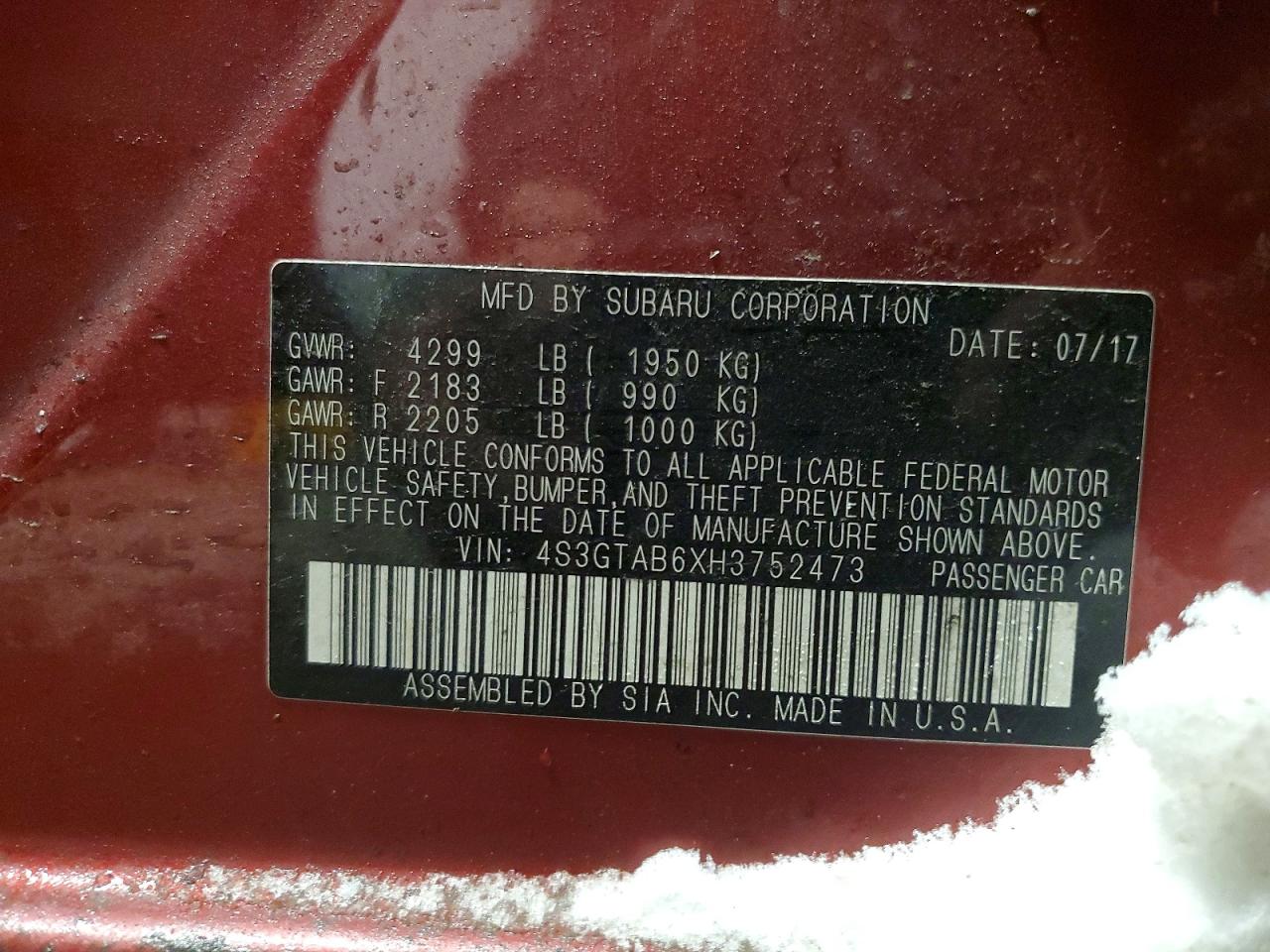2017 SUBARU IMPREZA PREMIUM photo 12
