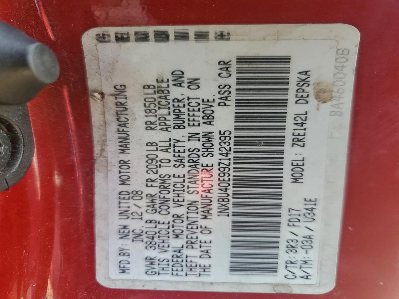 2009 TOYOTA COROLLA BASE photo 13