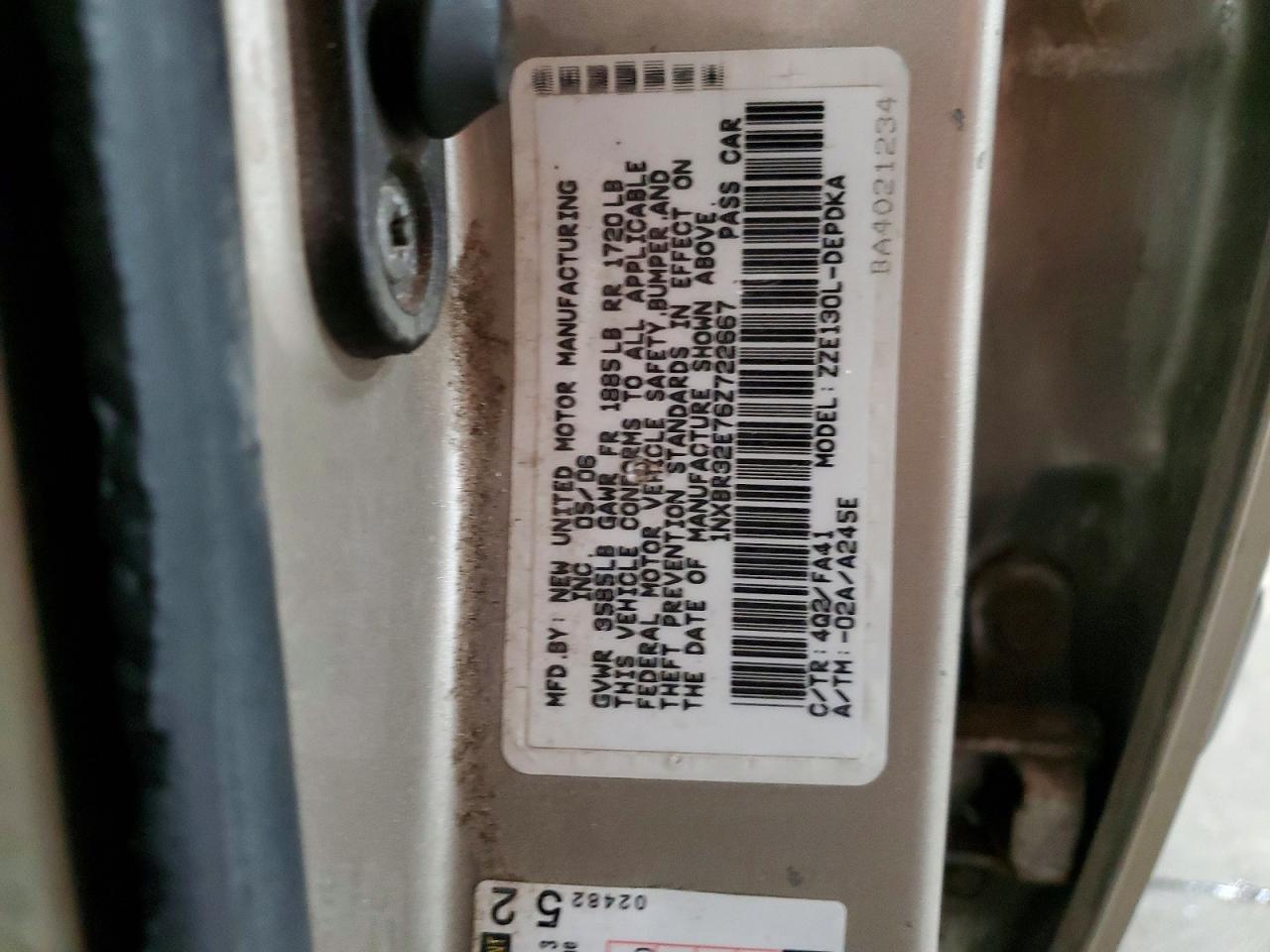2006 TOYOTA COROLLA CE photo 12