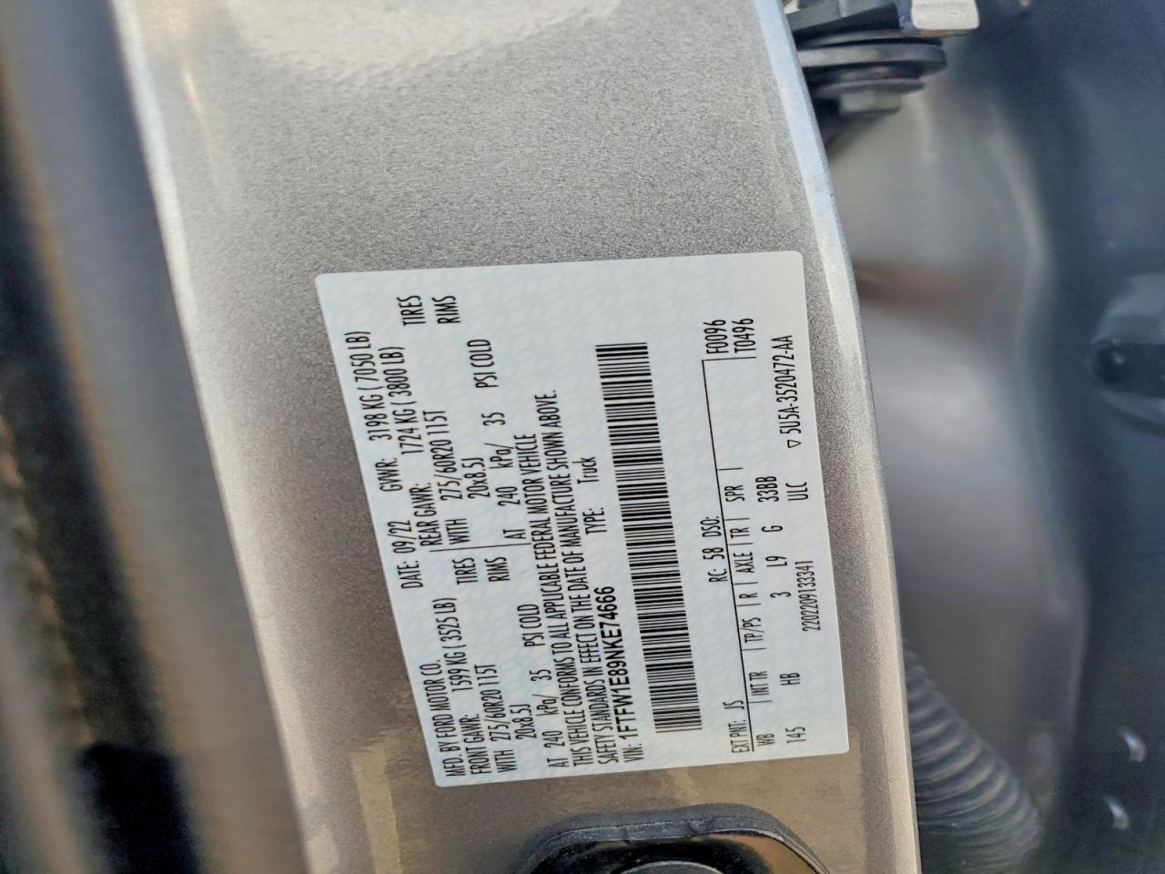 2022 FORD F150 SUPERCREW photo 12
