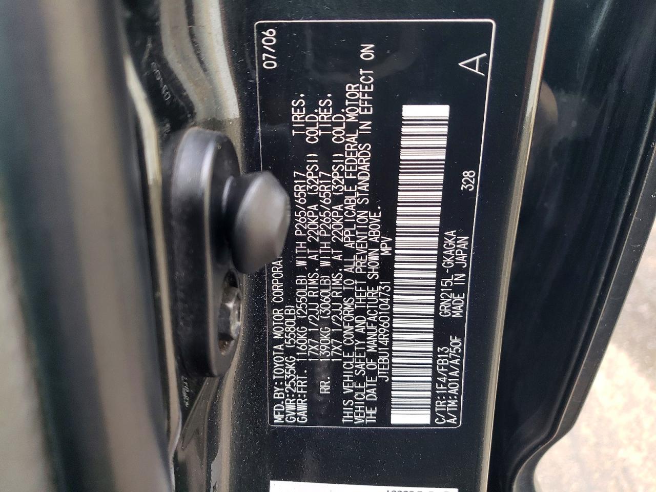 2006 TOYOTA 4RUNNER SR5 photo 12