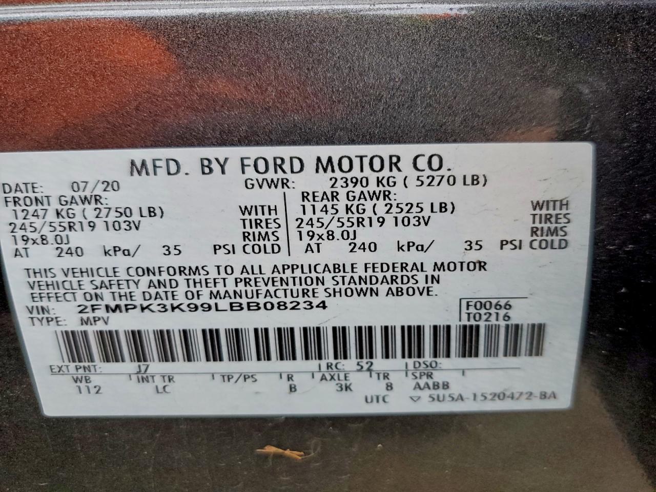 2020 FORD EDGE TITANIUM photo 13