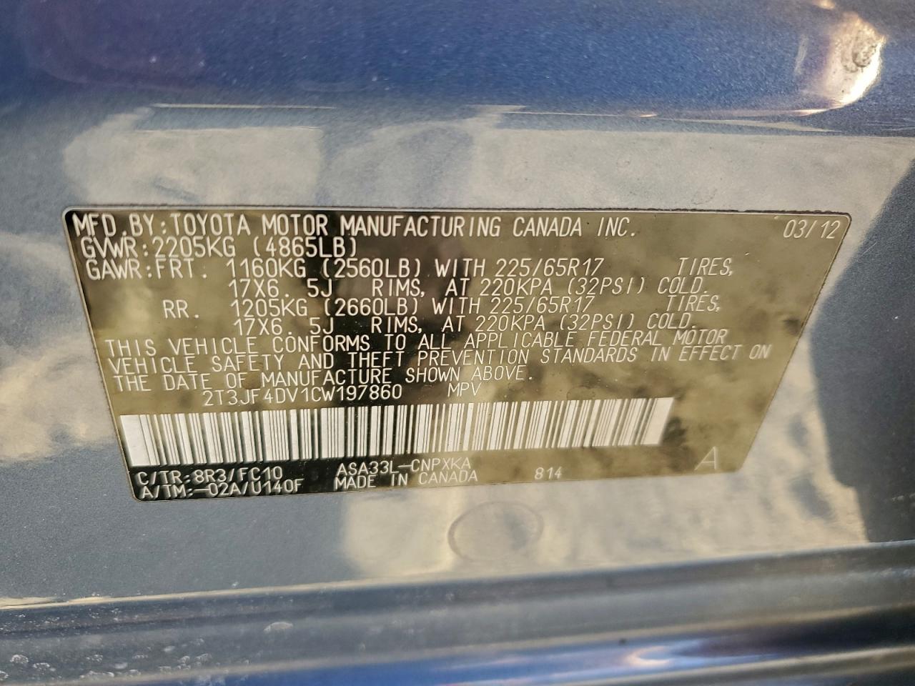 2012 TOYOTA RAV4 photo 12