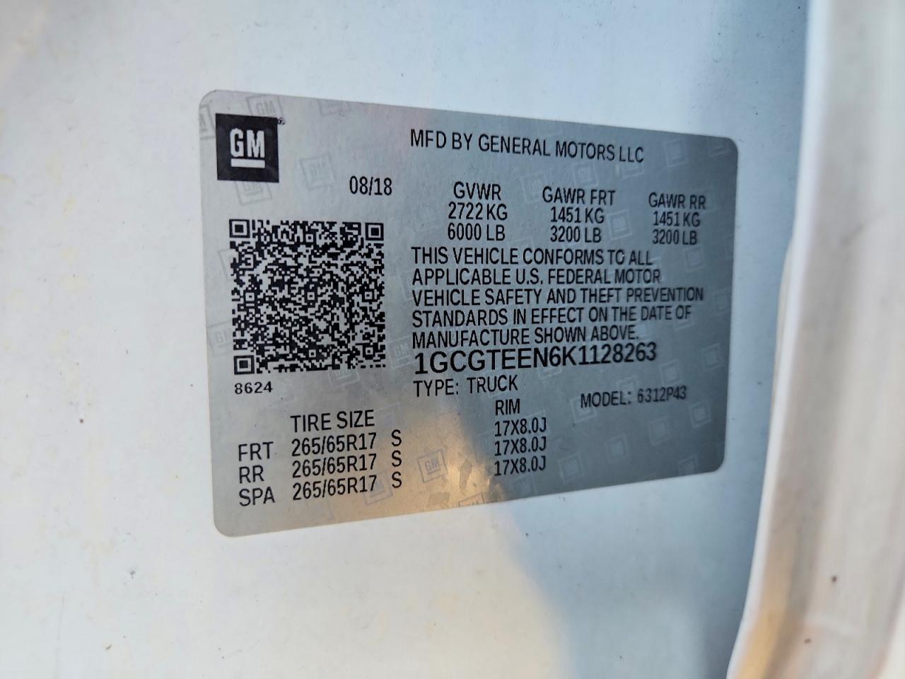 2019 CHEVROLET COLORADO ZR2 photo 12