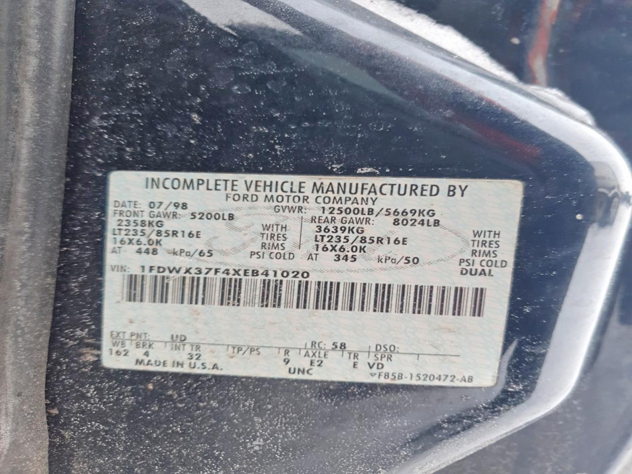 1999 FORD SUPER DUTY F-350 W/D photo 37