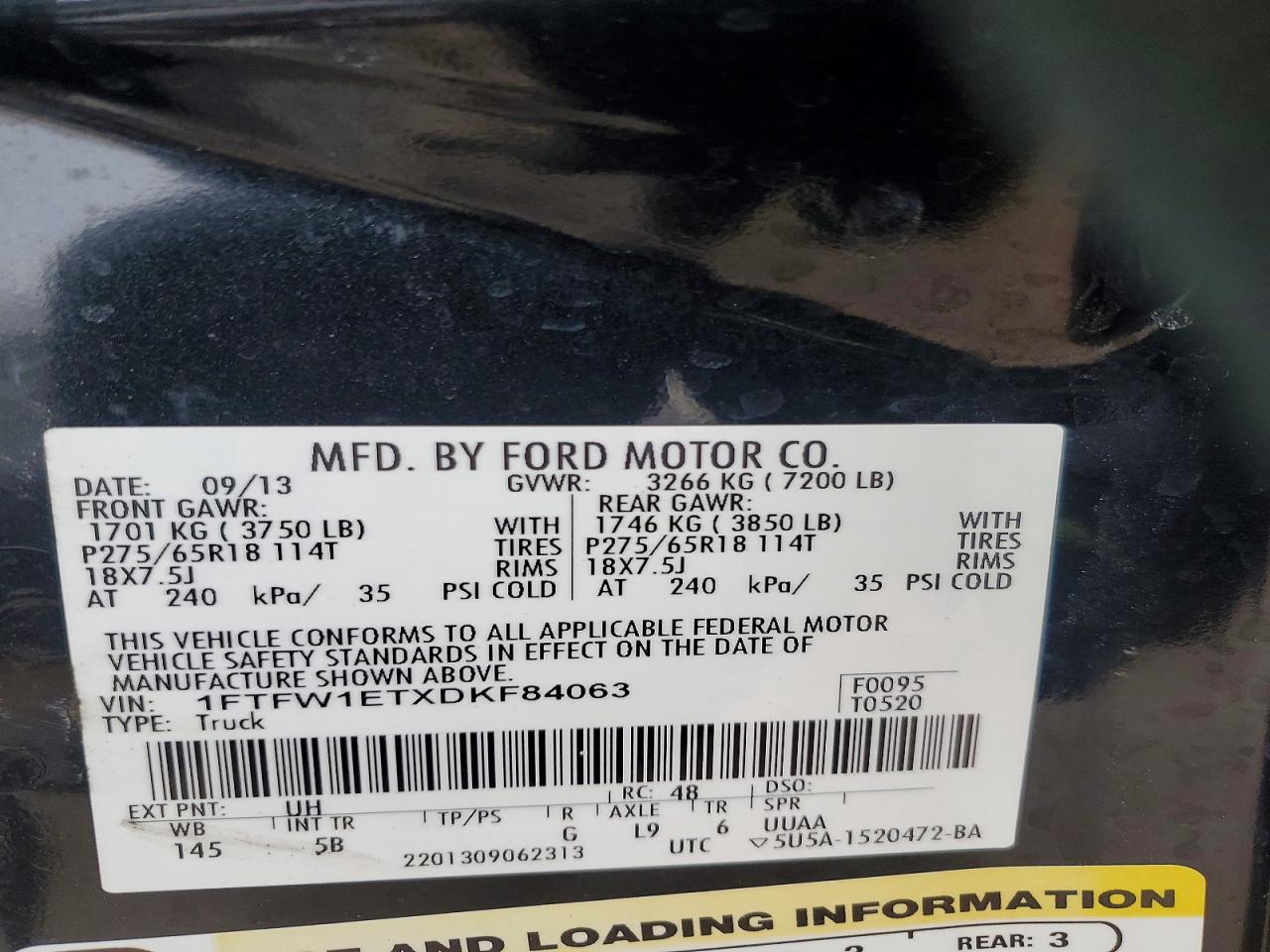 2013 FORD F150 SUPERCREW photo 12