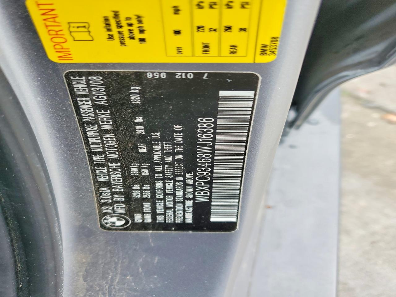 2008 BMW X3 3.0SI photo 12