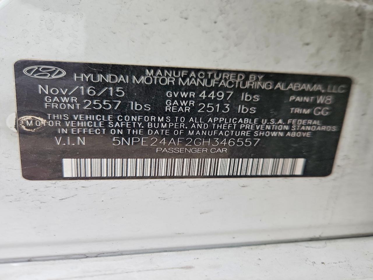 2016 HYUNDAI SONATA SE photo 13