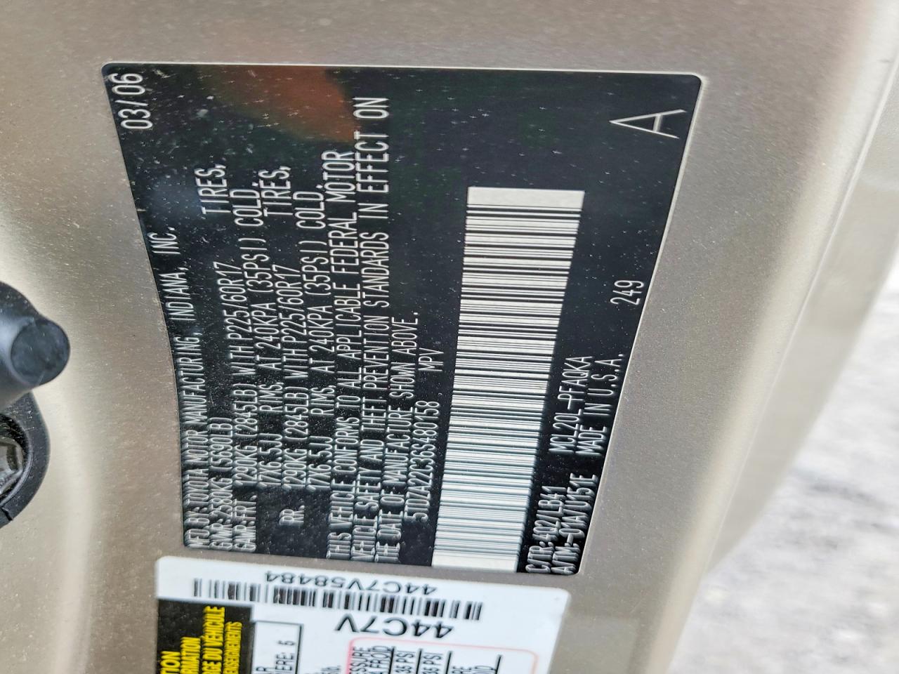 2006 TOYOTA SIENNA XLE photo 25