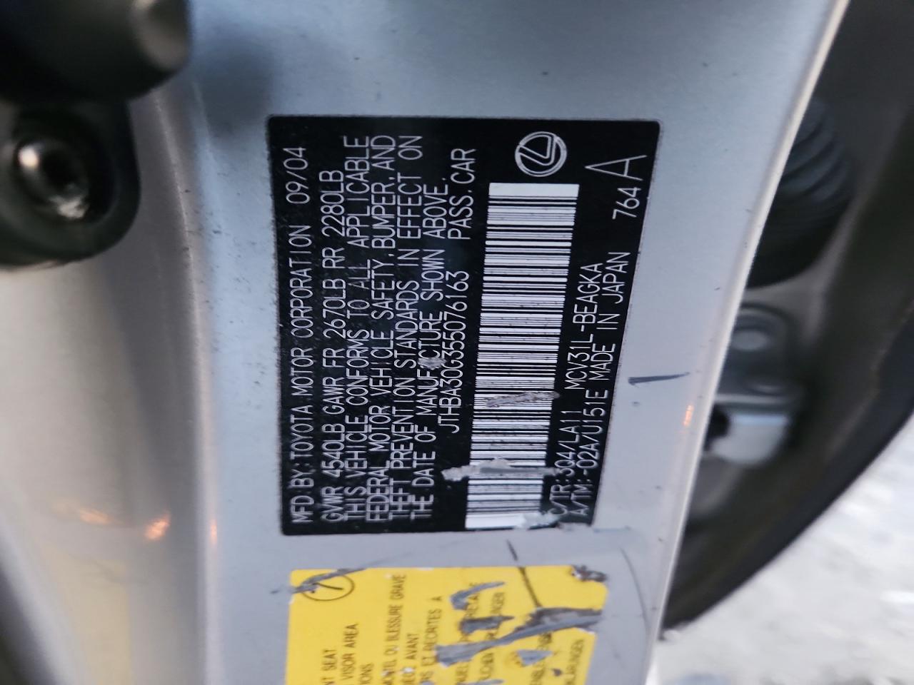 2005 LEXUS ES 330 photo 12