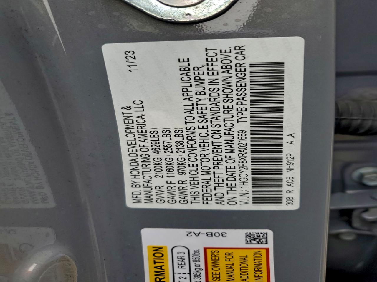 2024 HONDA ACCORD TOURING HYBRID photo 12