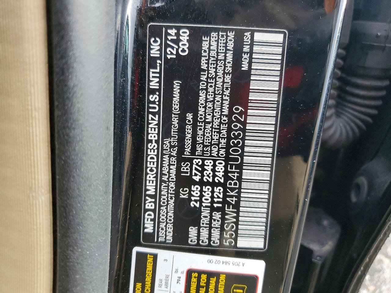 2015 MERCEDES-BENZ C 300 4MATIC photo 12
