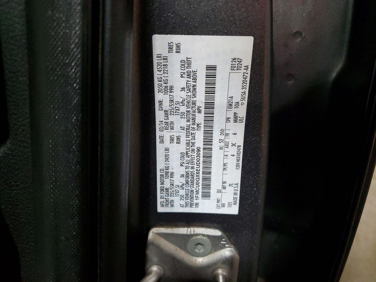 2014 FORD ESCAPE SE photo 14