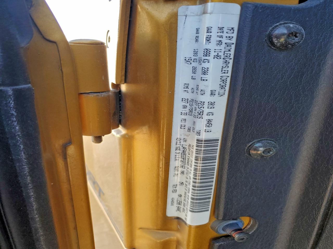 2003 JEEP WRANGLER / TJ SPORT photo 12
