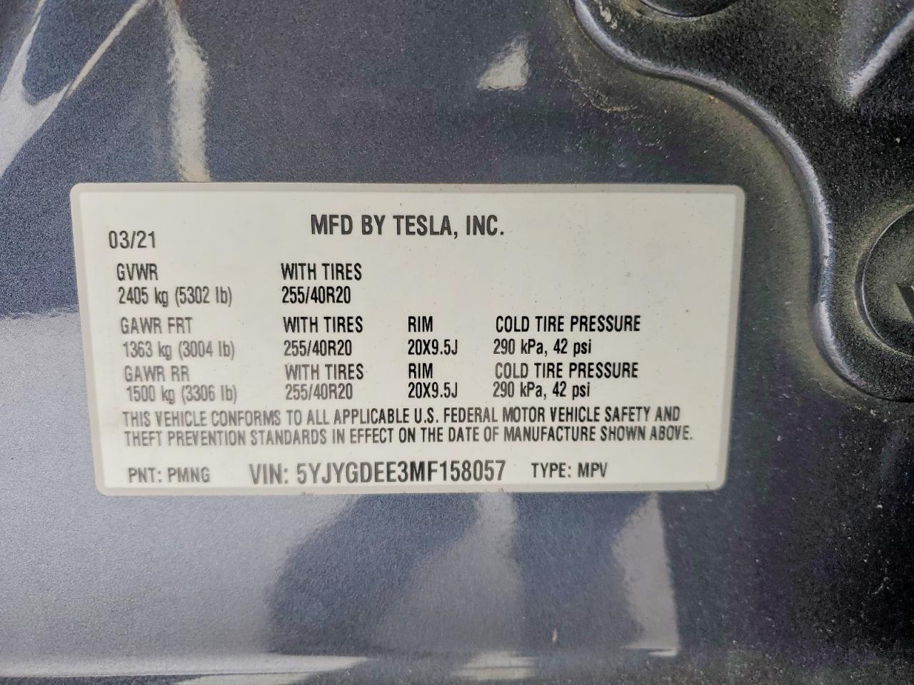 2021 TESLA MODEL Y photo 23
