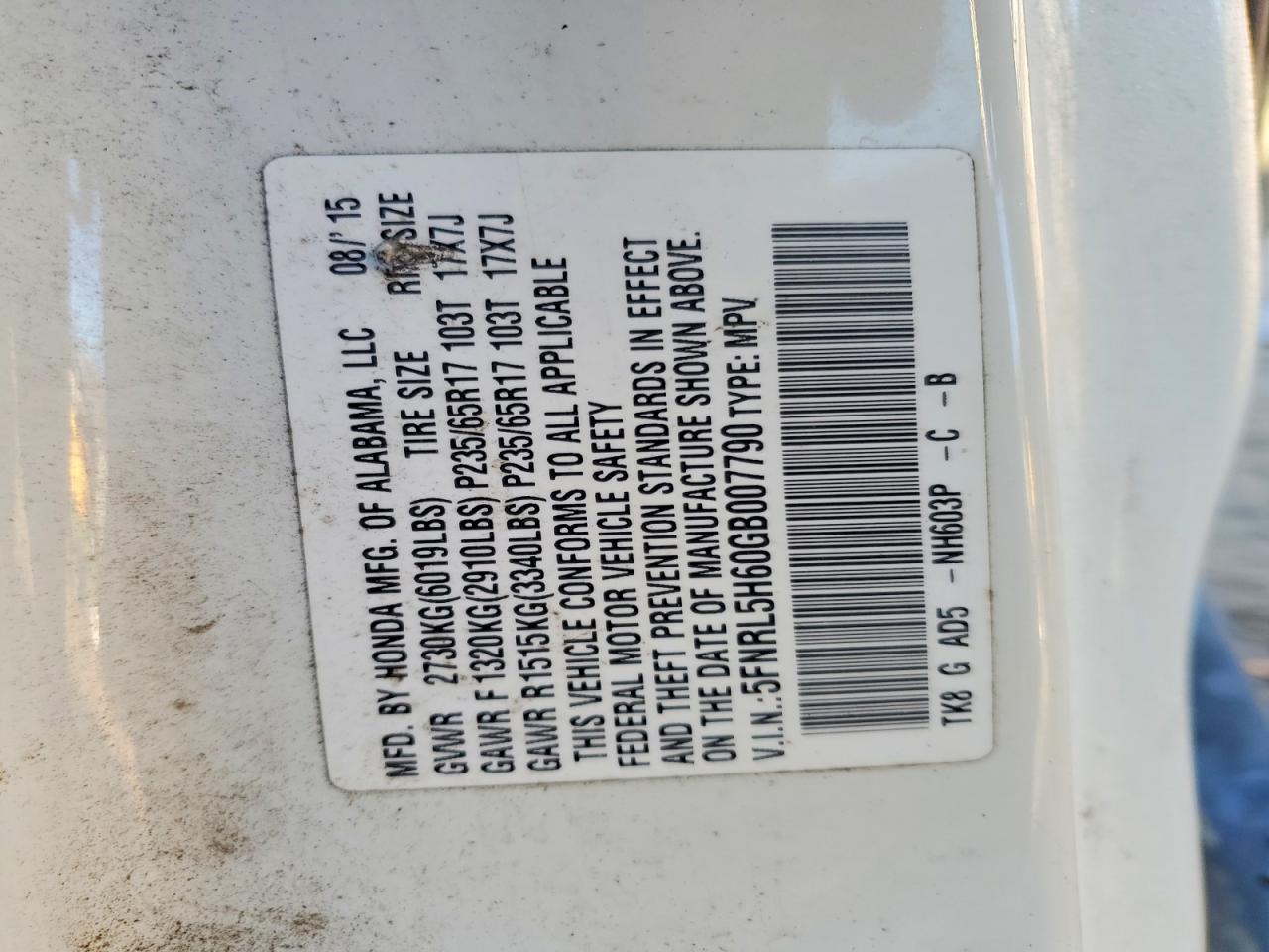 2016 HONDA ODYSSEY EXL photo 13