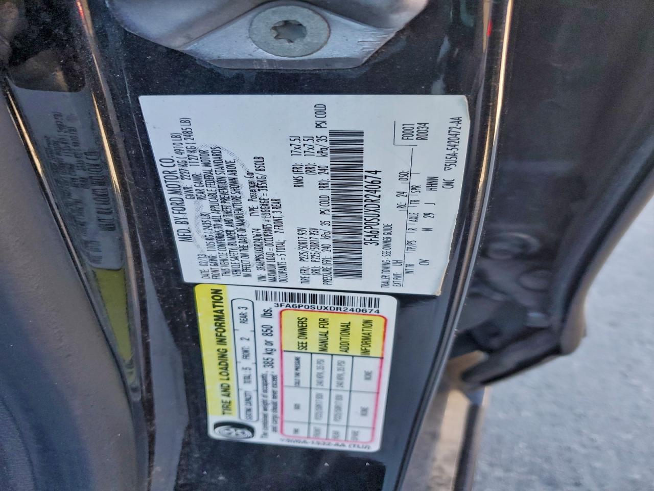 2013 FORD FUSION TITANIUM PHEV photo 12