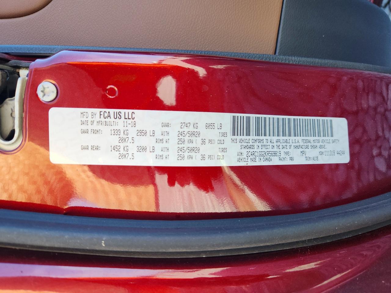 2019 CHRYSLER PACIFICA LIMITED photo 13