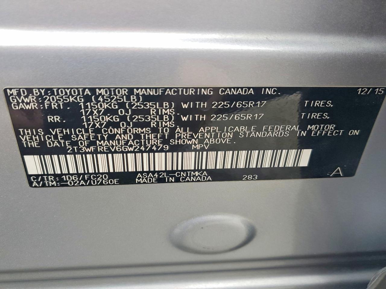 2016 TOYOTA RAV4 XLE photo 13