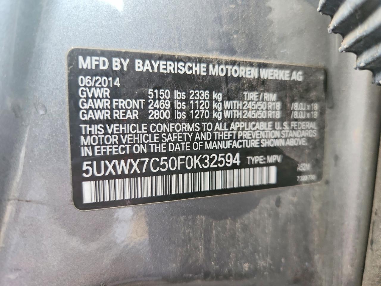2015 BMW X3 XDRIVE35I photo 13
