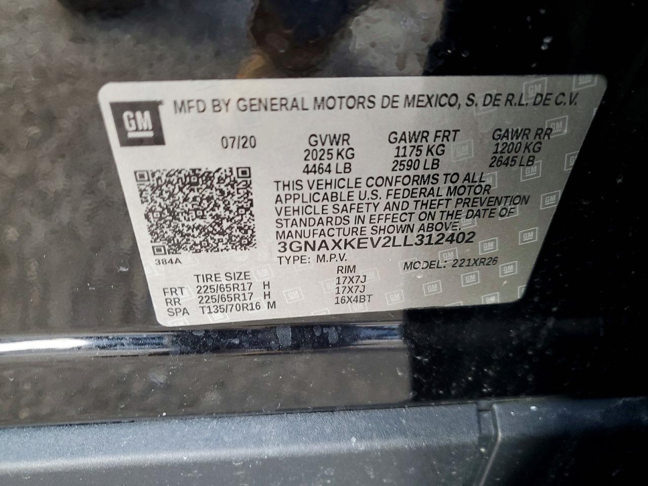 2020 CHEVROLET EQUINOX LT photo 13