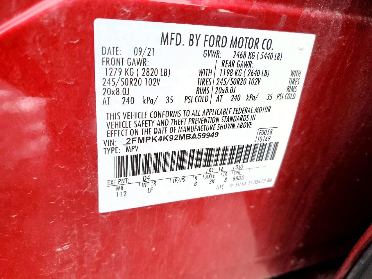 2021 FORD EDGE TITANIUM photo 13