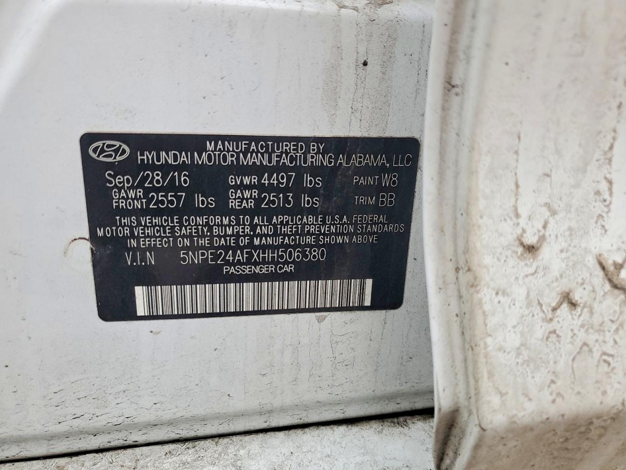 2017 HYUNDAI SONATA SE photo 23