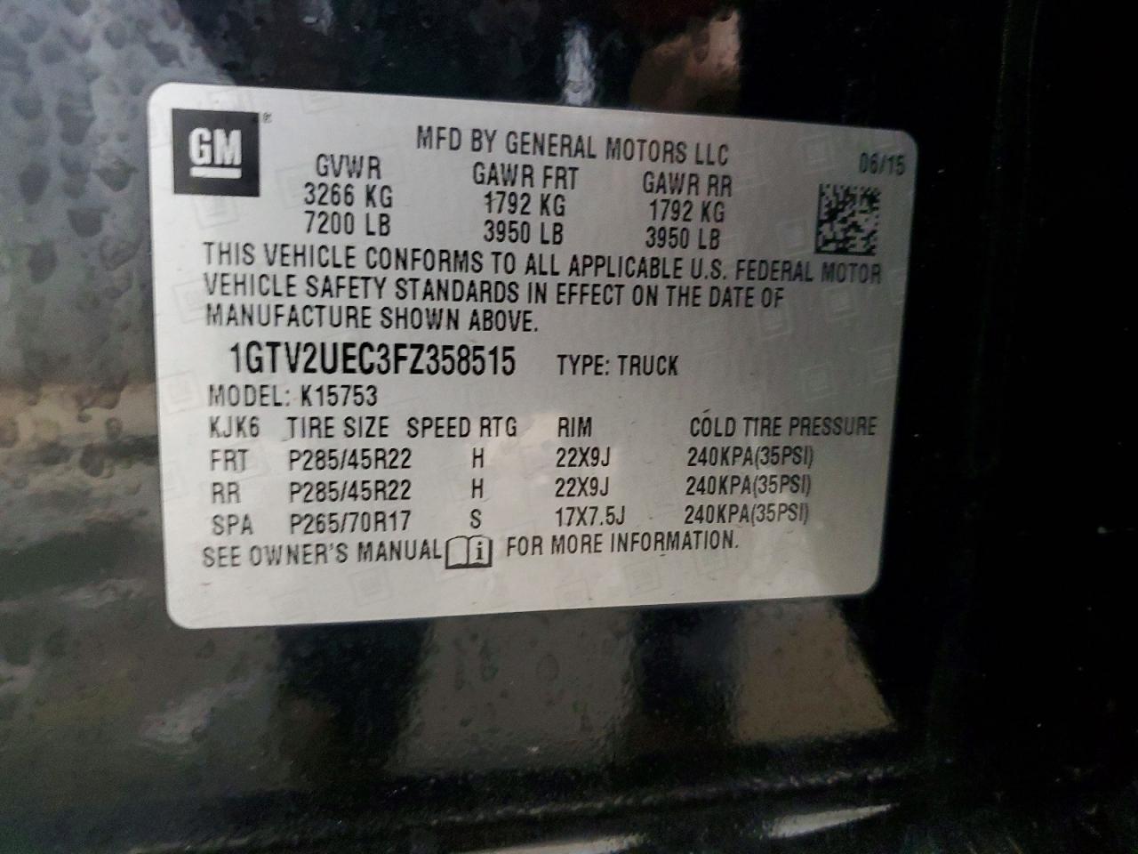 2015 GMC SIERRA K1500 SLE photo 12