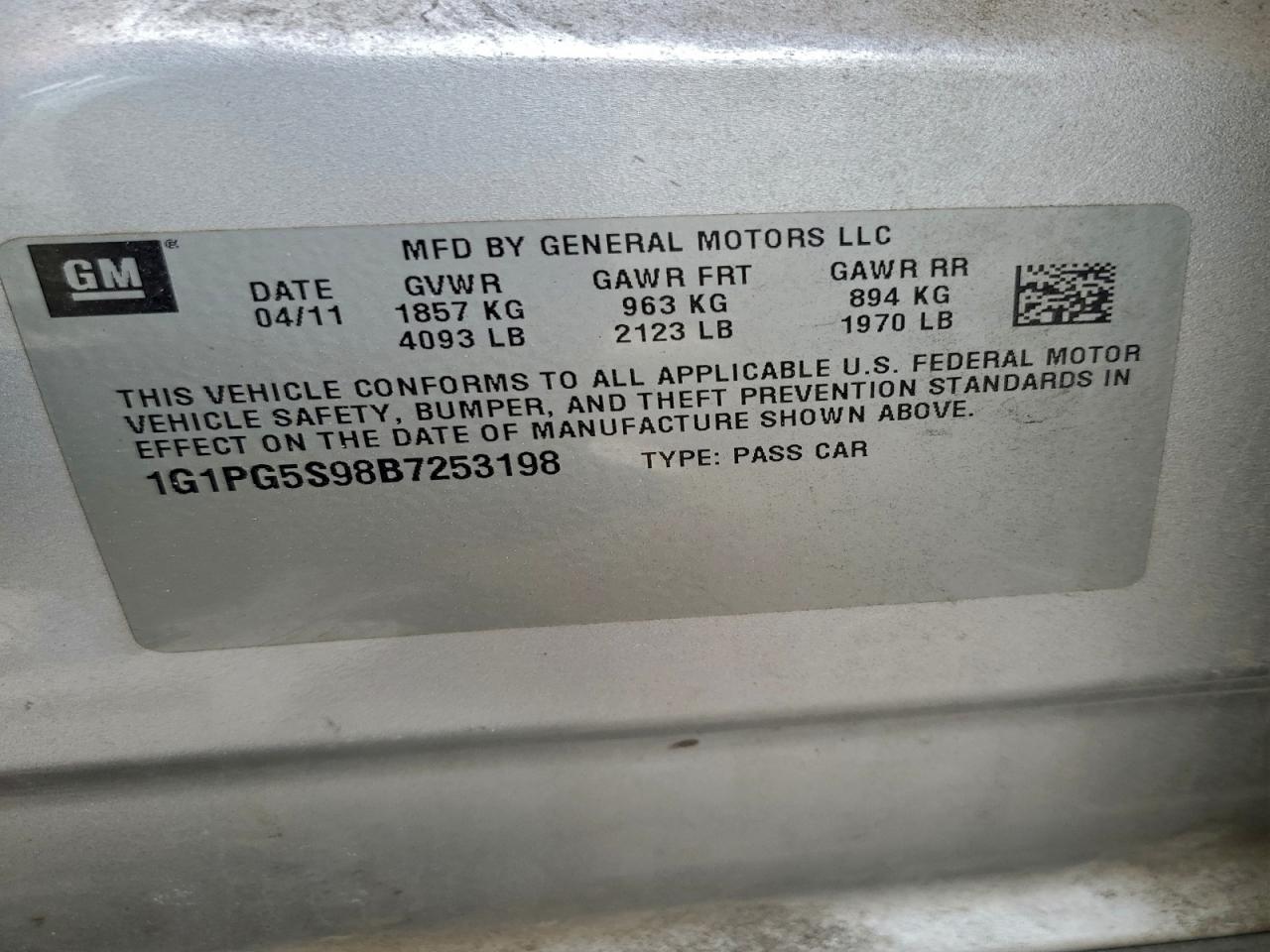 2011 CHEVROLET CRUZE LT photo 12