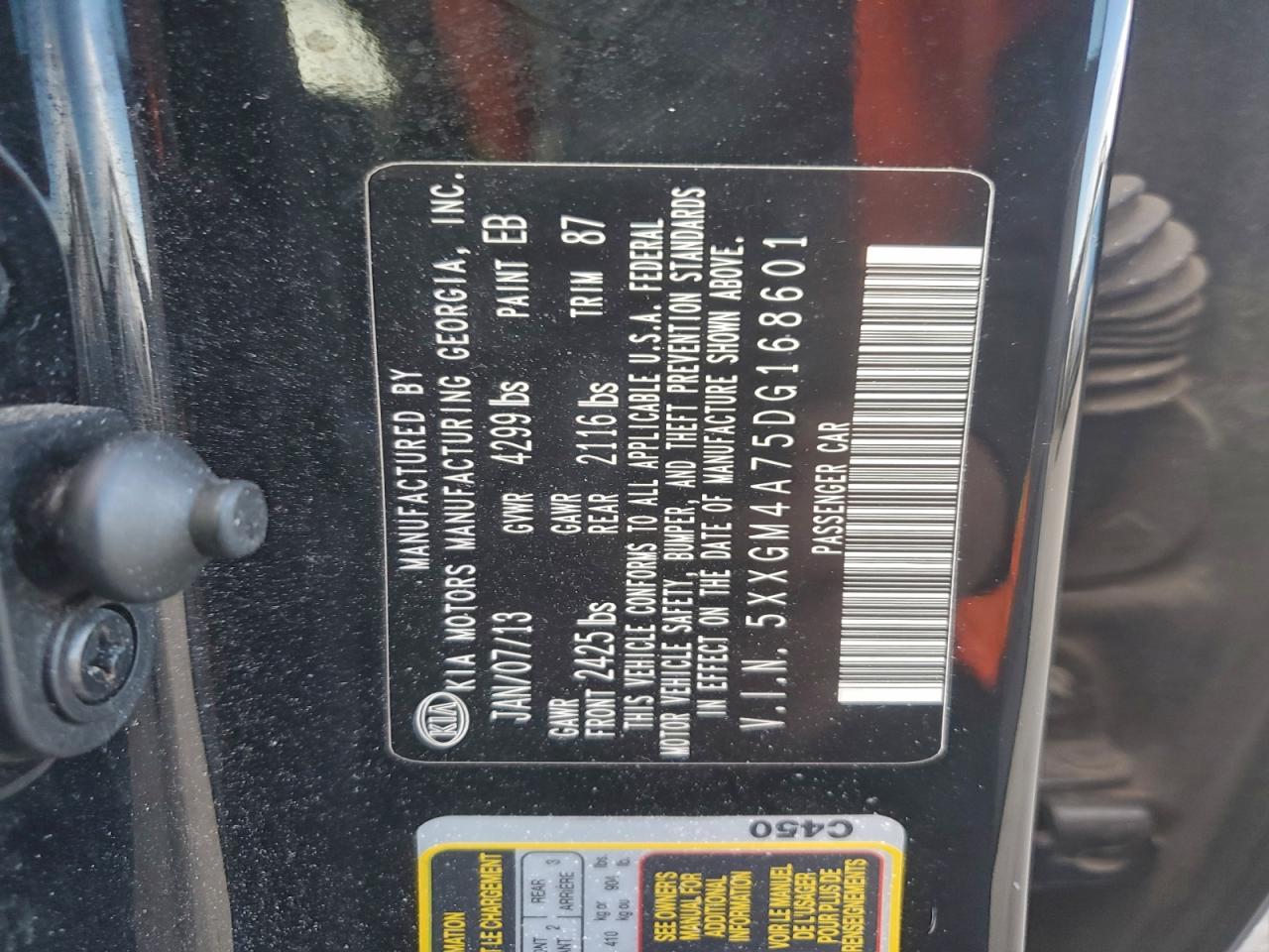 2013 KIA OPTIMA LX photo 12