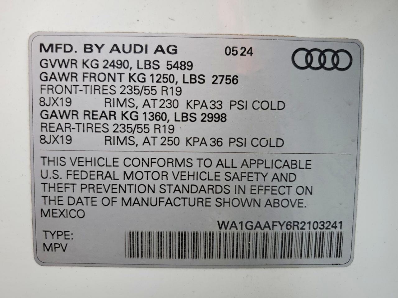 2024 AUDI Q5 PREMIUM 45 photo 14