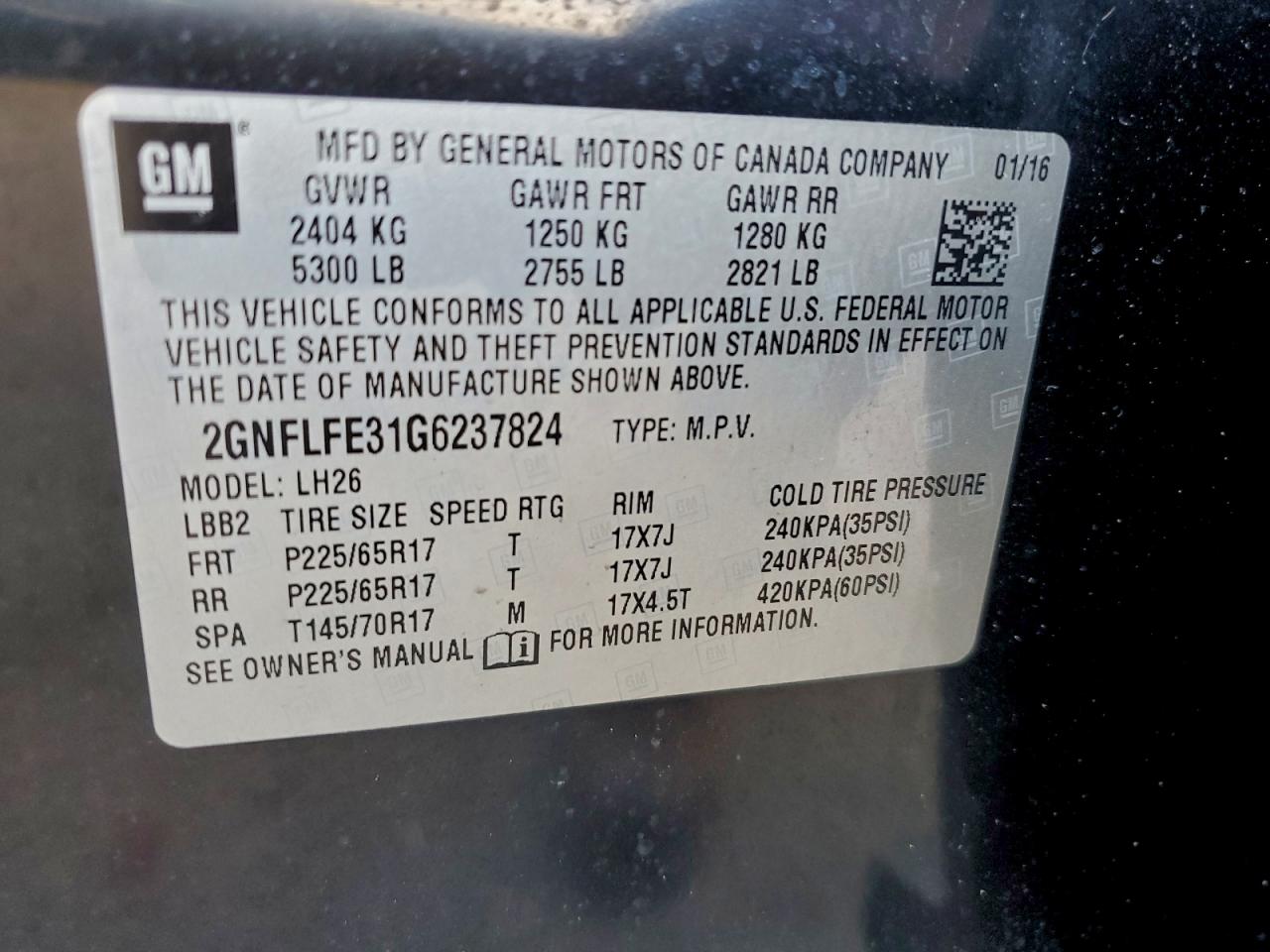 2016 CHEVROLET EQUINOX LT photo 13
