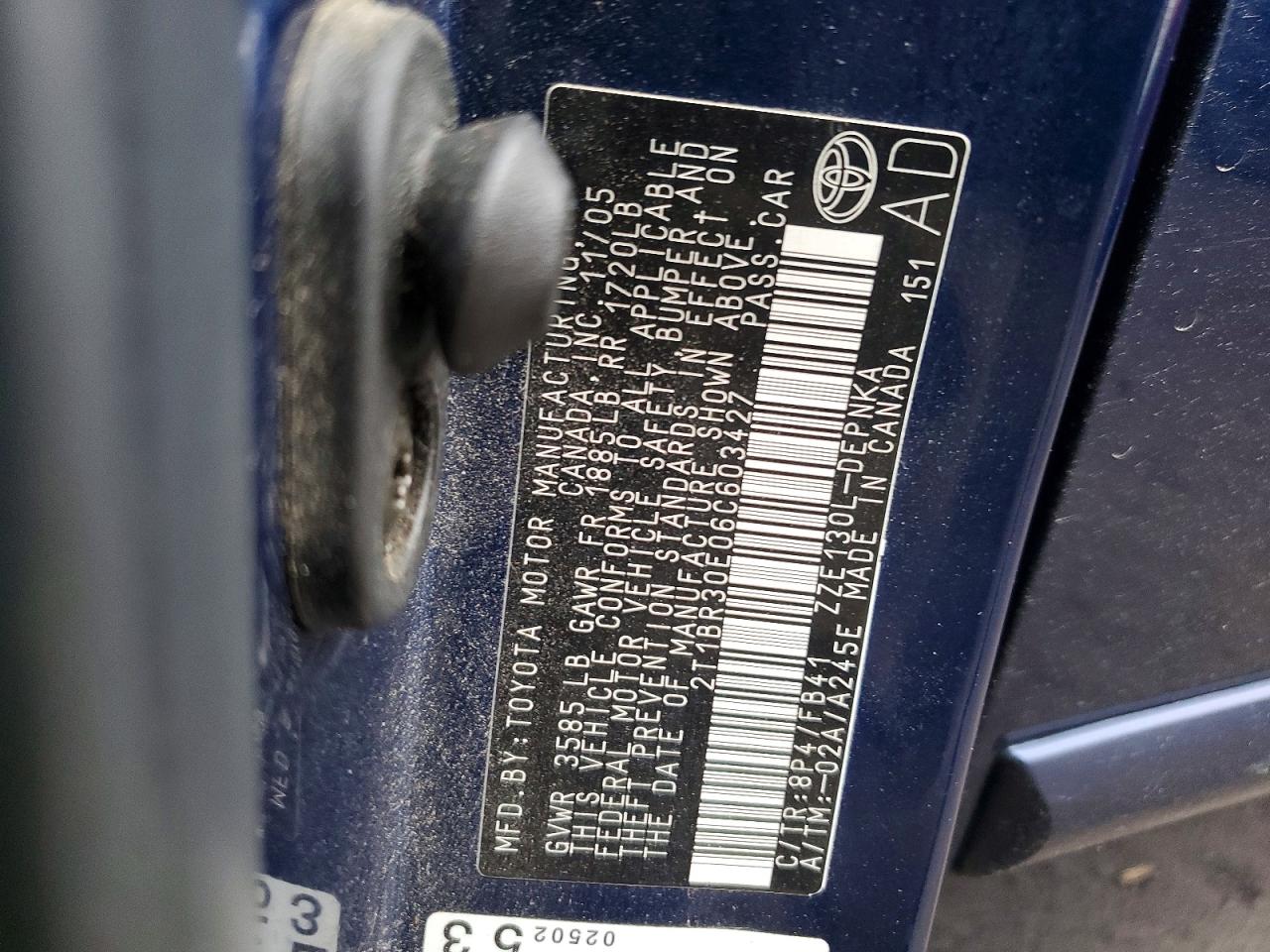 2006 TOYOTA COROLLA CE photo 12
