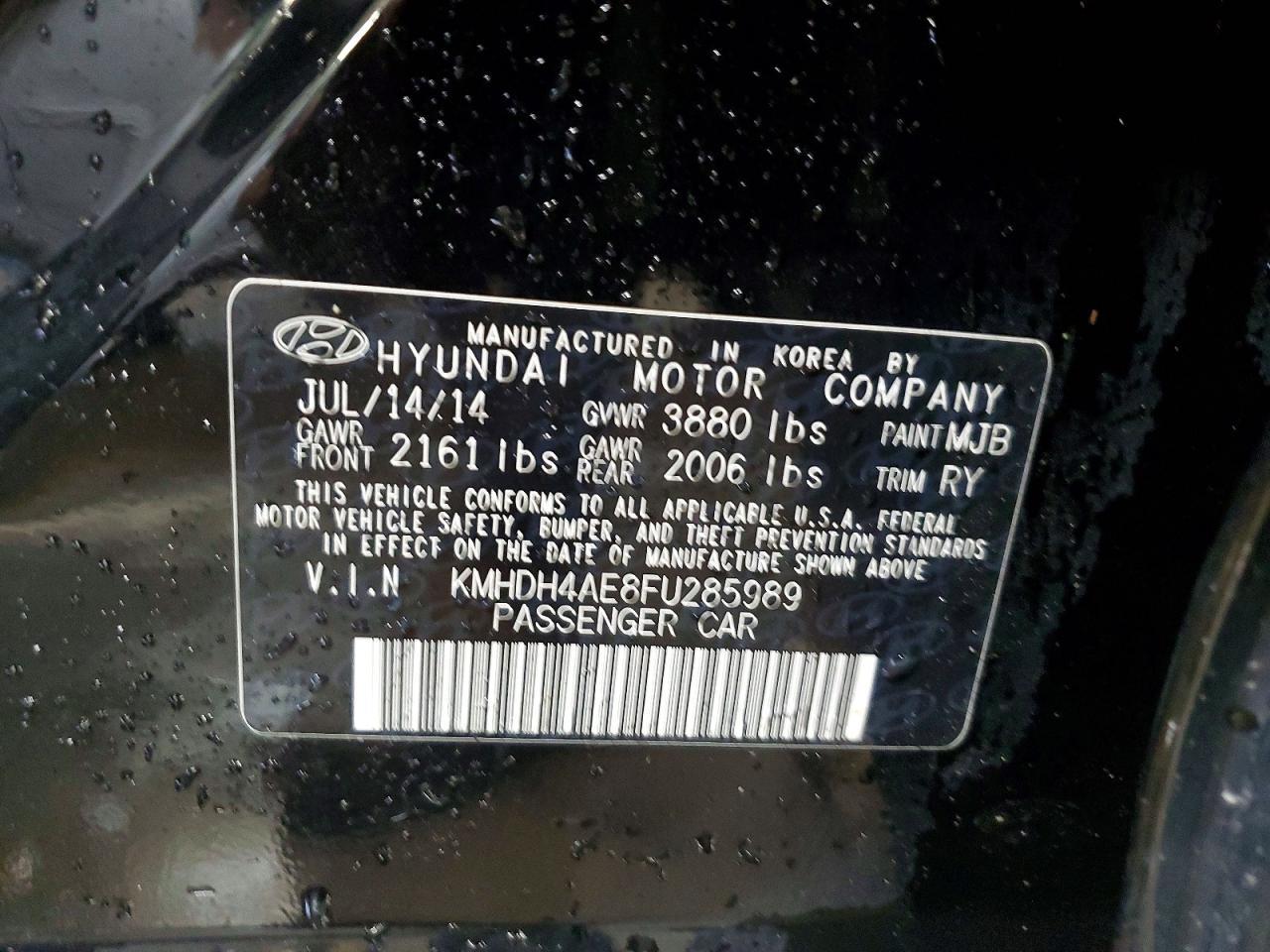 2015 HYUNDAI ELANTRA SE photo 12