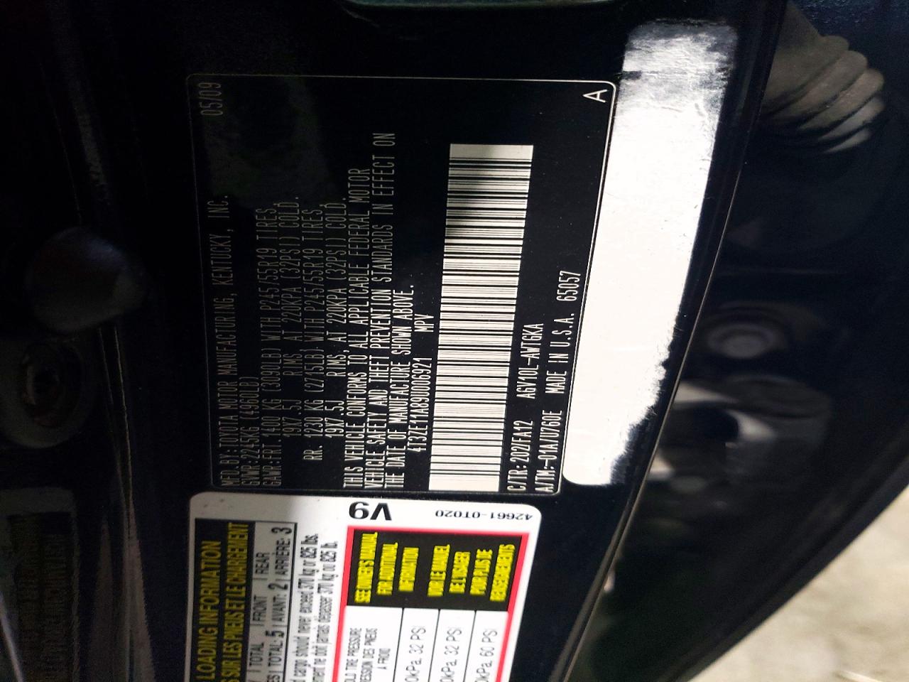 2009 TOYOTA VENZA photo 13
