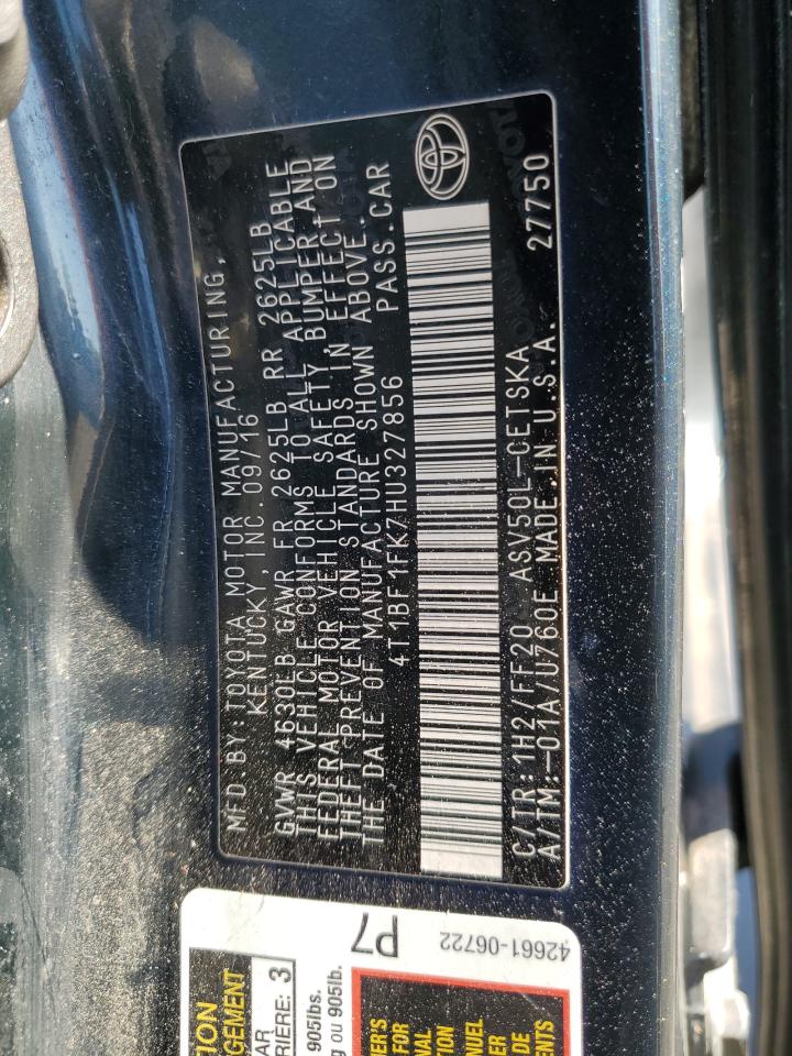2017 TOYOTA CAMRY LE photo 12