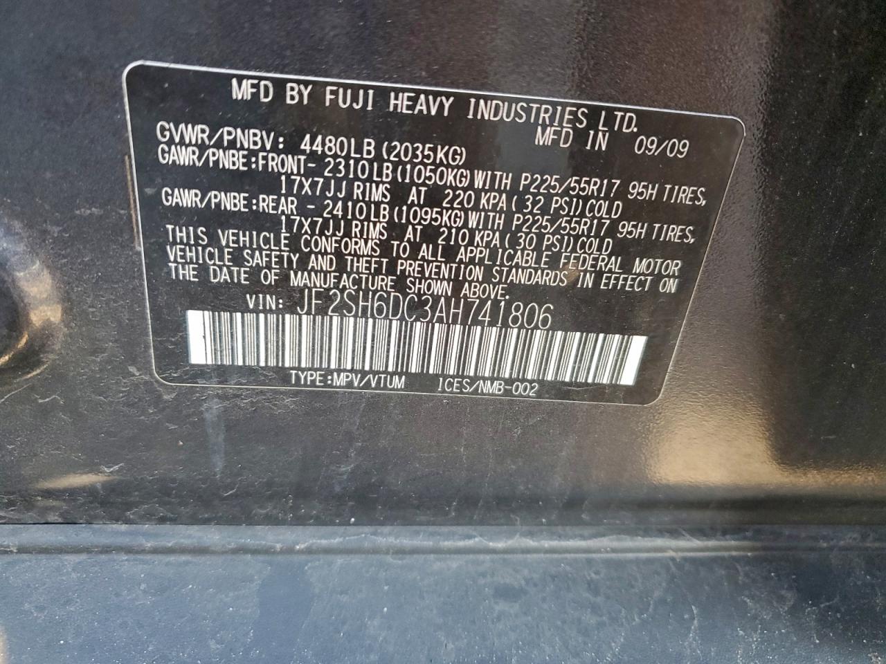 2010 SUBARU FORESTER 2.5X LIMITED photo 13