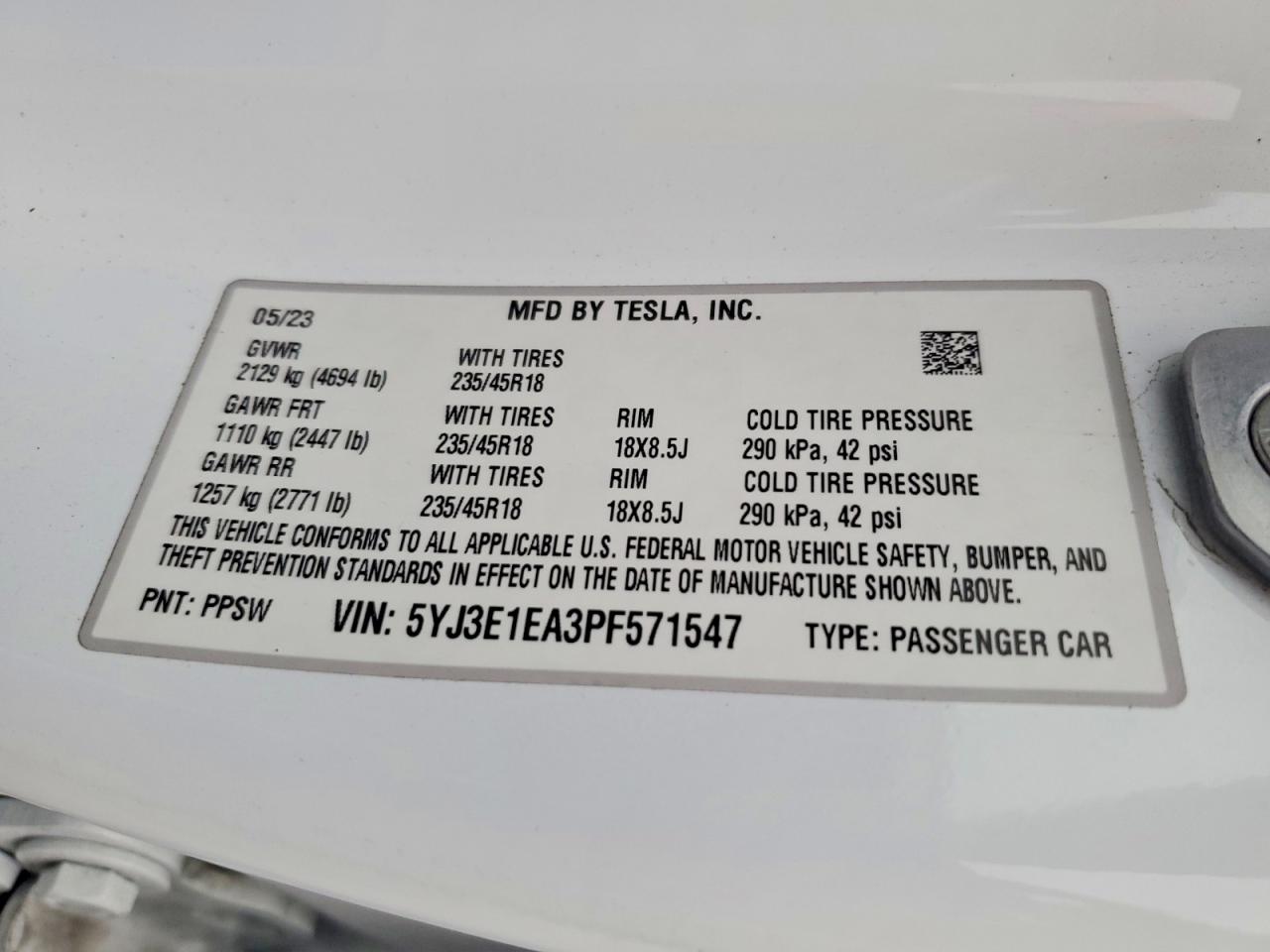 2023 TESLA MODEL 3 photo 23
