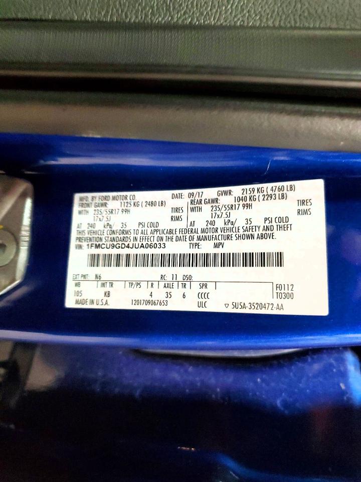 2018 FORD ESCAPE SE photo 14